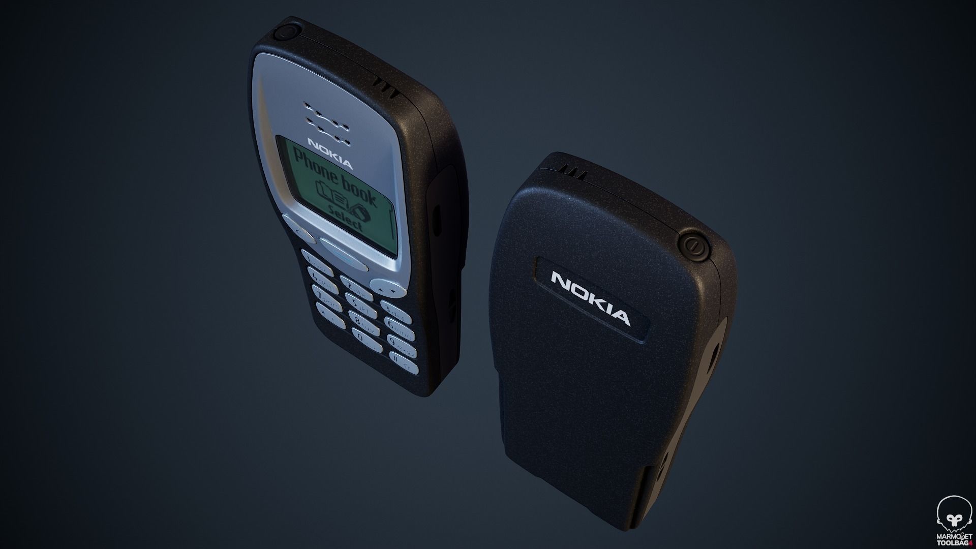 Nokia 3210 PBR Low-poly 3D model_15
