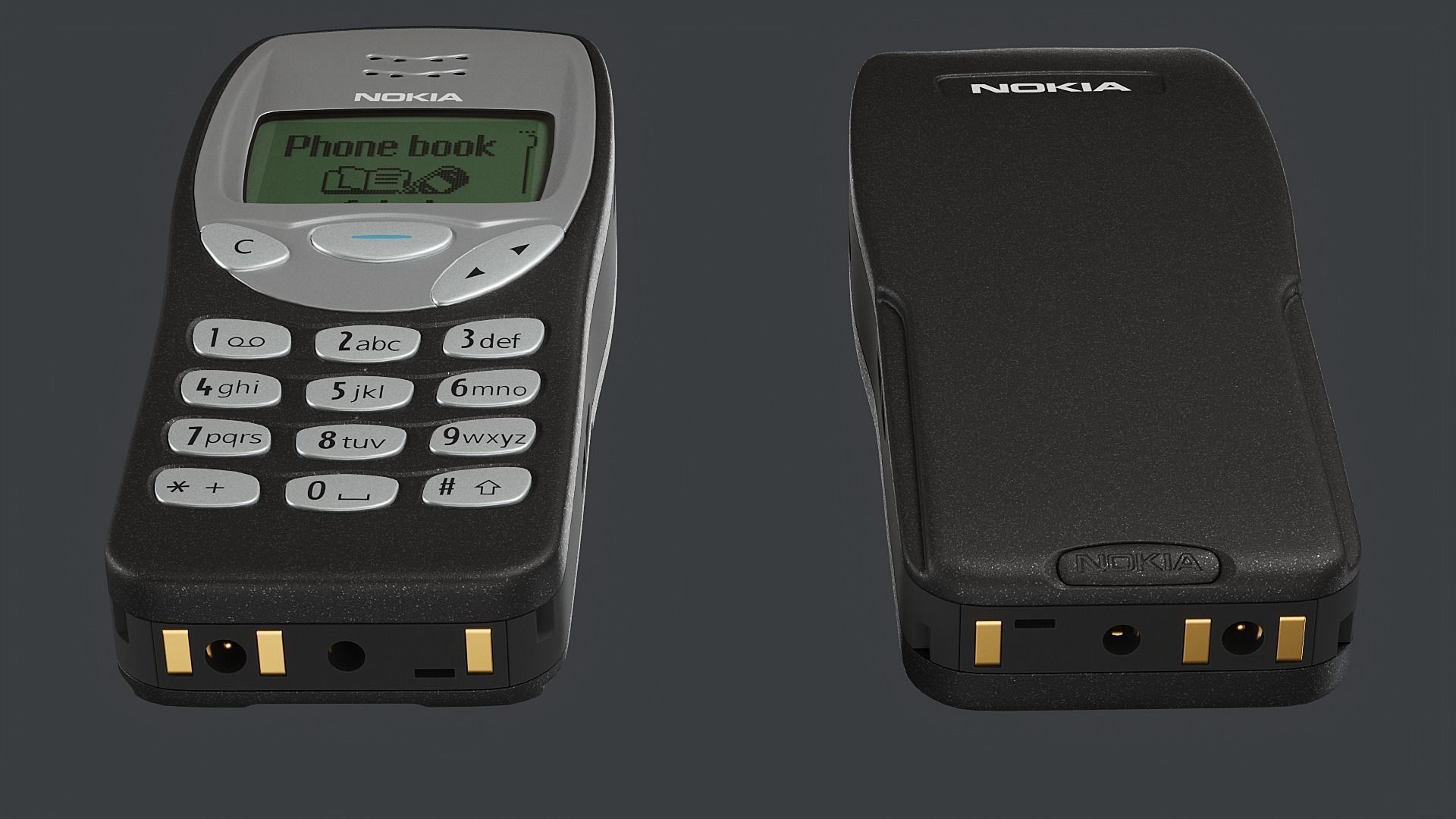 Nokia 3210 PBR Low-poly 3D model_7