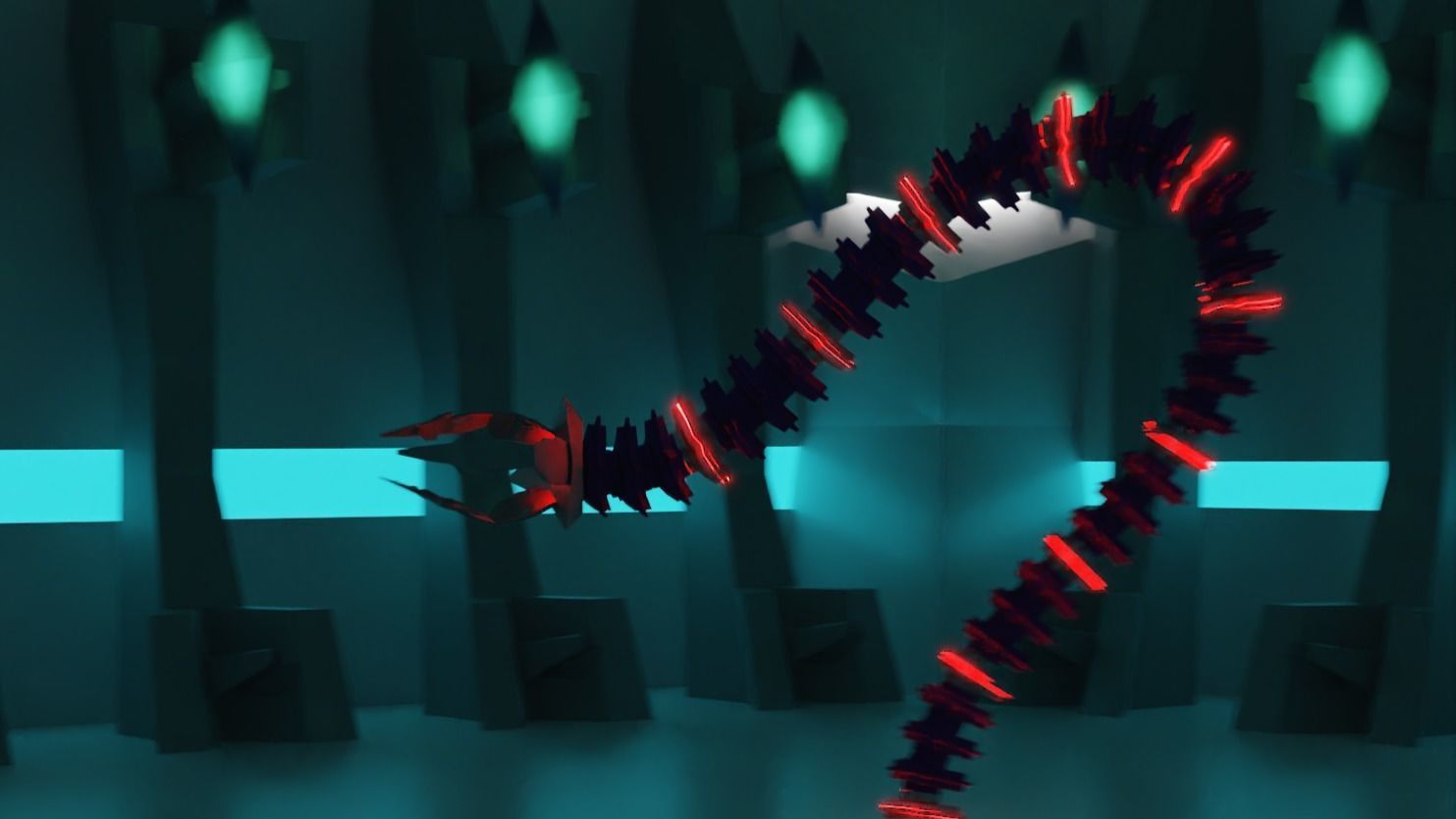 Robotic Tentacle Arm free 3D model rigged | CGTrader