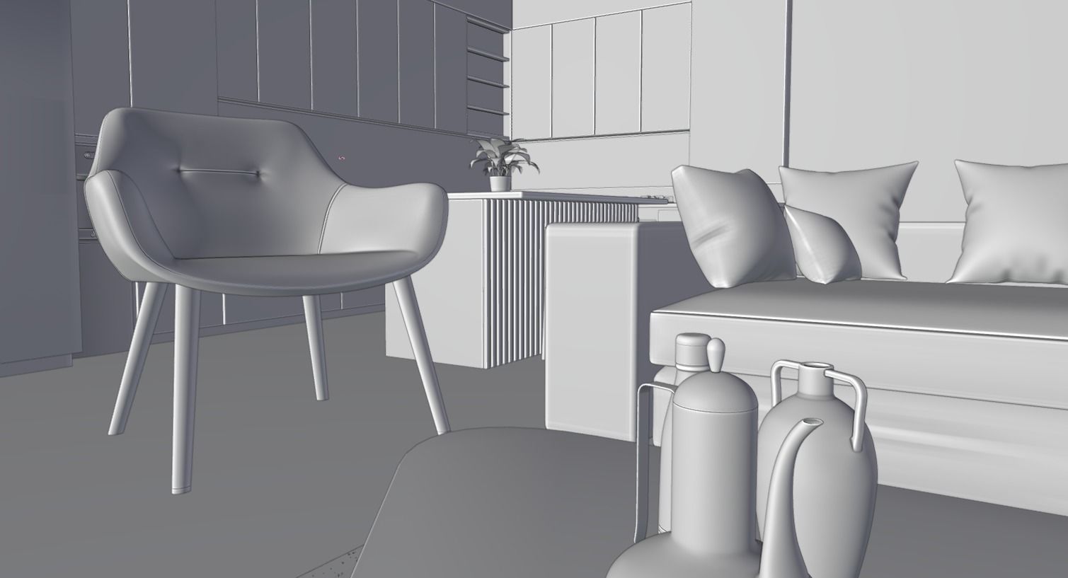 modern interior with a pleasant style 3D model_16