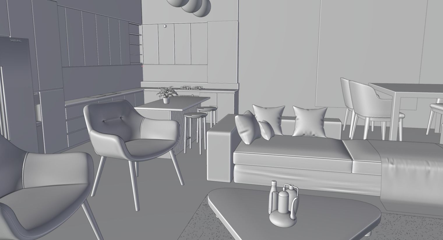 modern interior with a pleasant style 3D model_14
