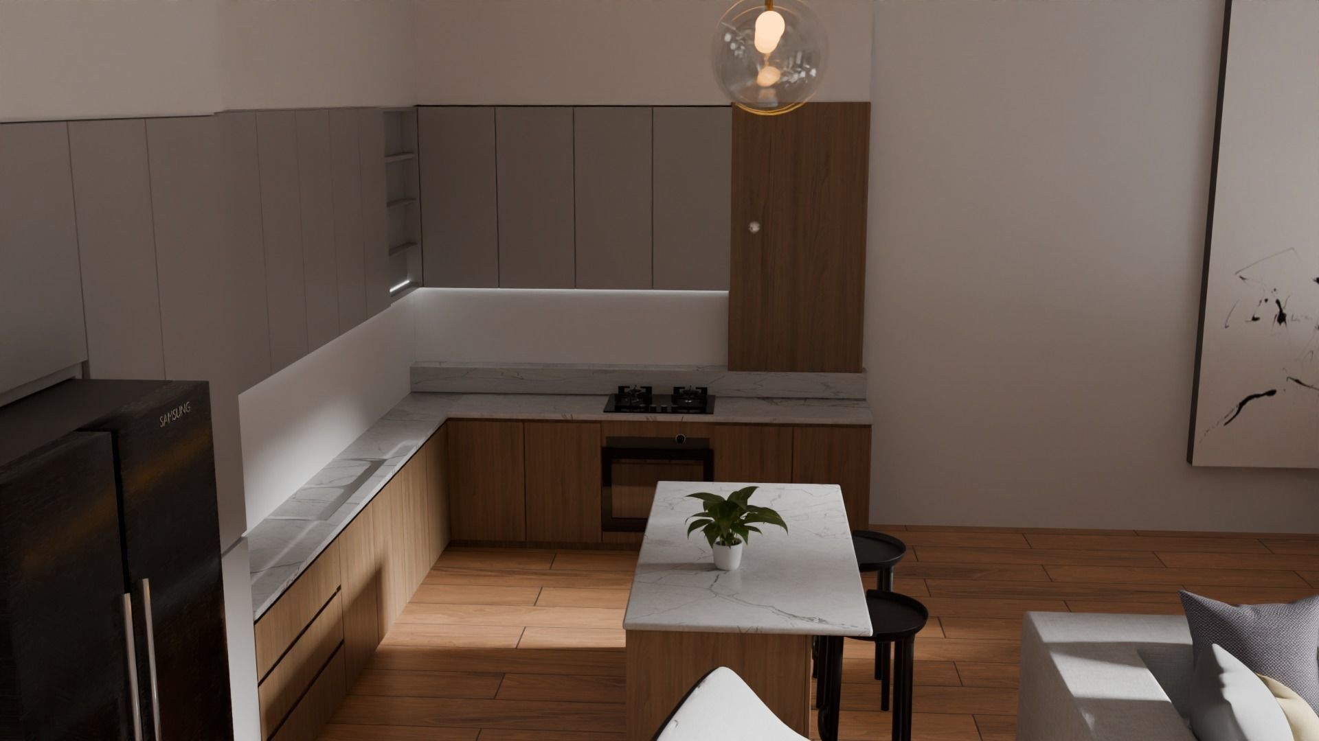 modern interior with a pleasant style 3D model_8
