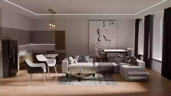 modern interior with a pleasant style