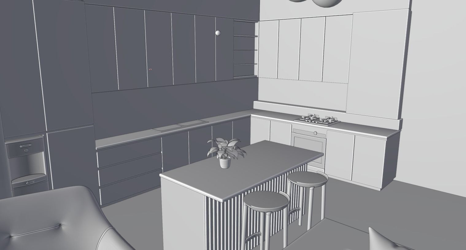 modern interior with a pleasant style 3D model_13