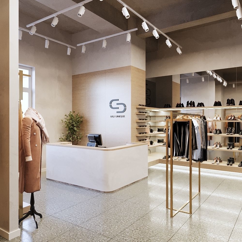 Luxury Clothes Store 3D Model Interior Scene 3D model_9