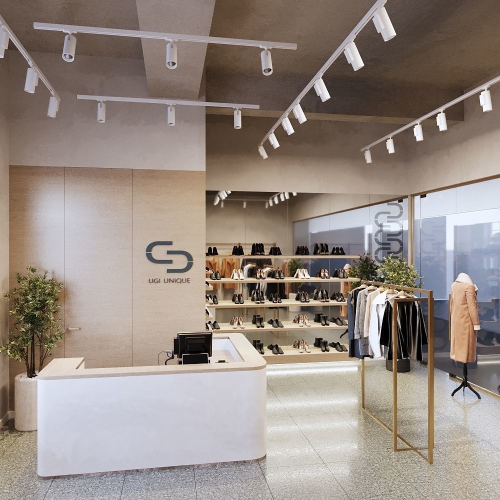 Luxury Clothes Store 3D Model Interior Scene 3D model_1