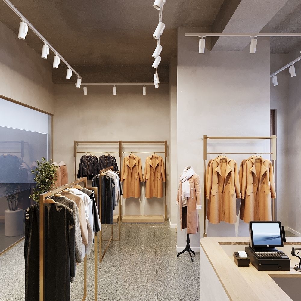 Luxury Clothes Store 3D Model Interior Scene 3D model_6