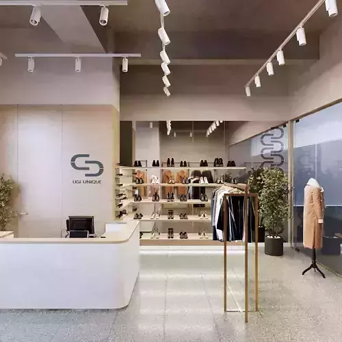 Luxury Clothes Store 3D Model Interior Scene 3D model