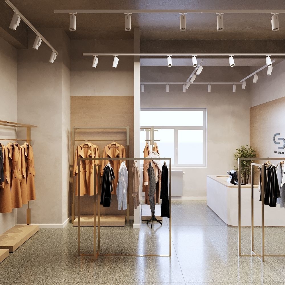 Luxury Clothes Store 3D Model Interior Scene 3D model_4