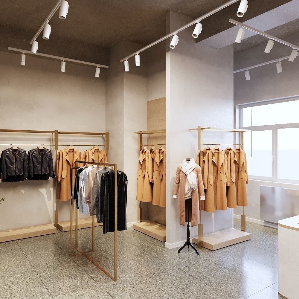 Luxury Clothes Store 3D Model Interior Scene 3D model_5