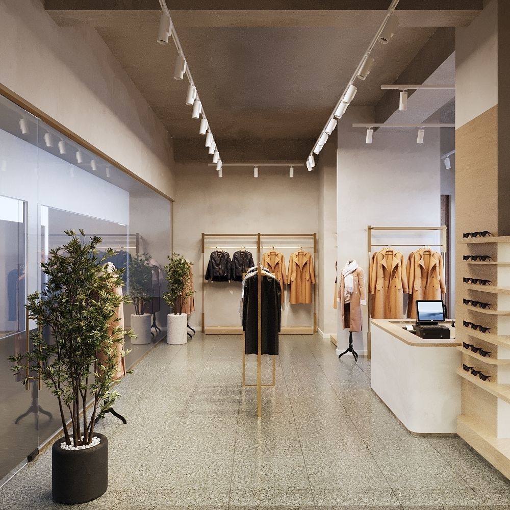 Luxury Clothes Store 3D Model Interior Scene 3D model_3