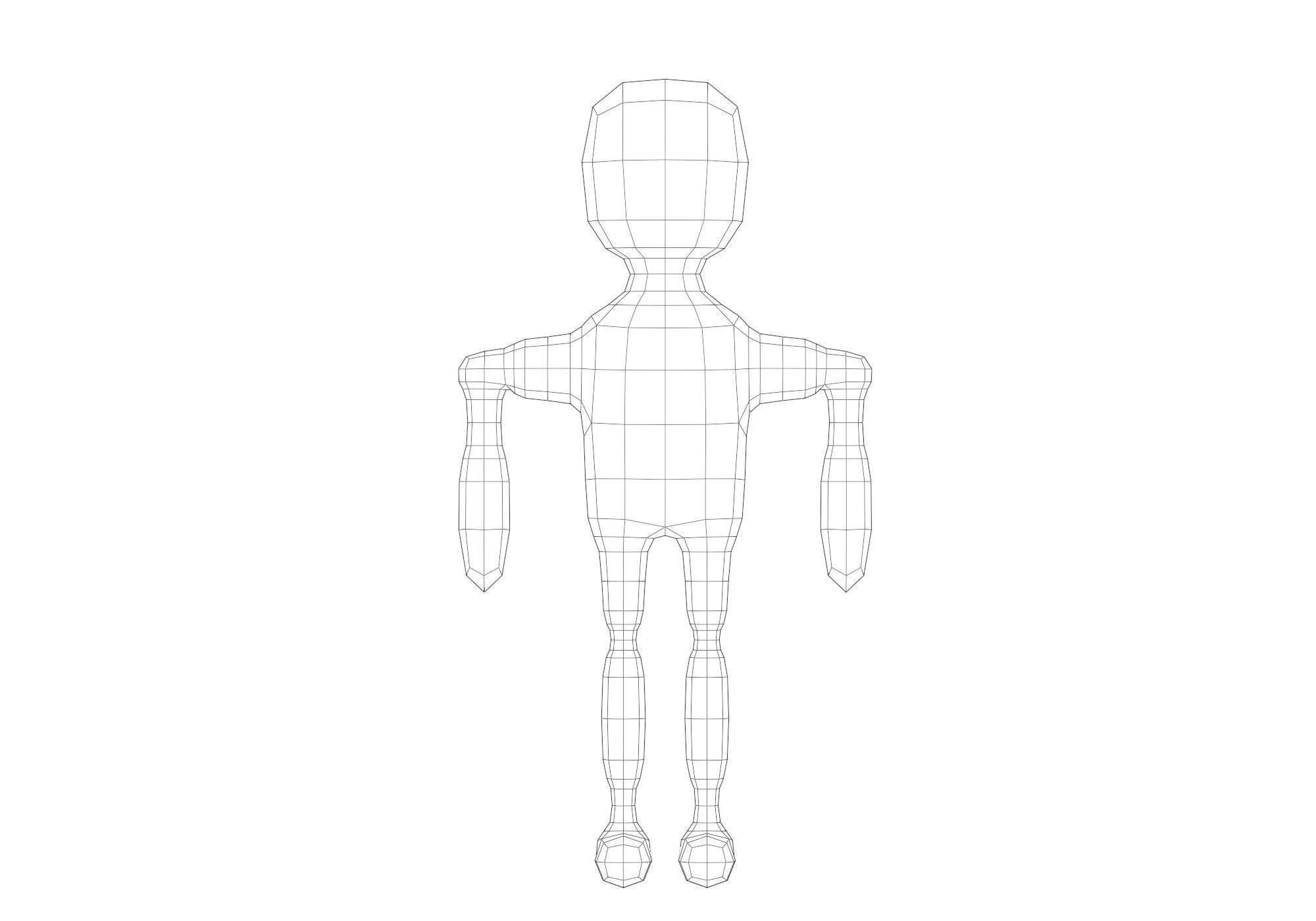 low poly robot  Low-poly 3D model_7