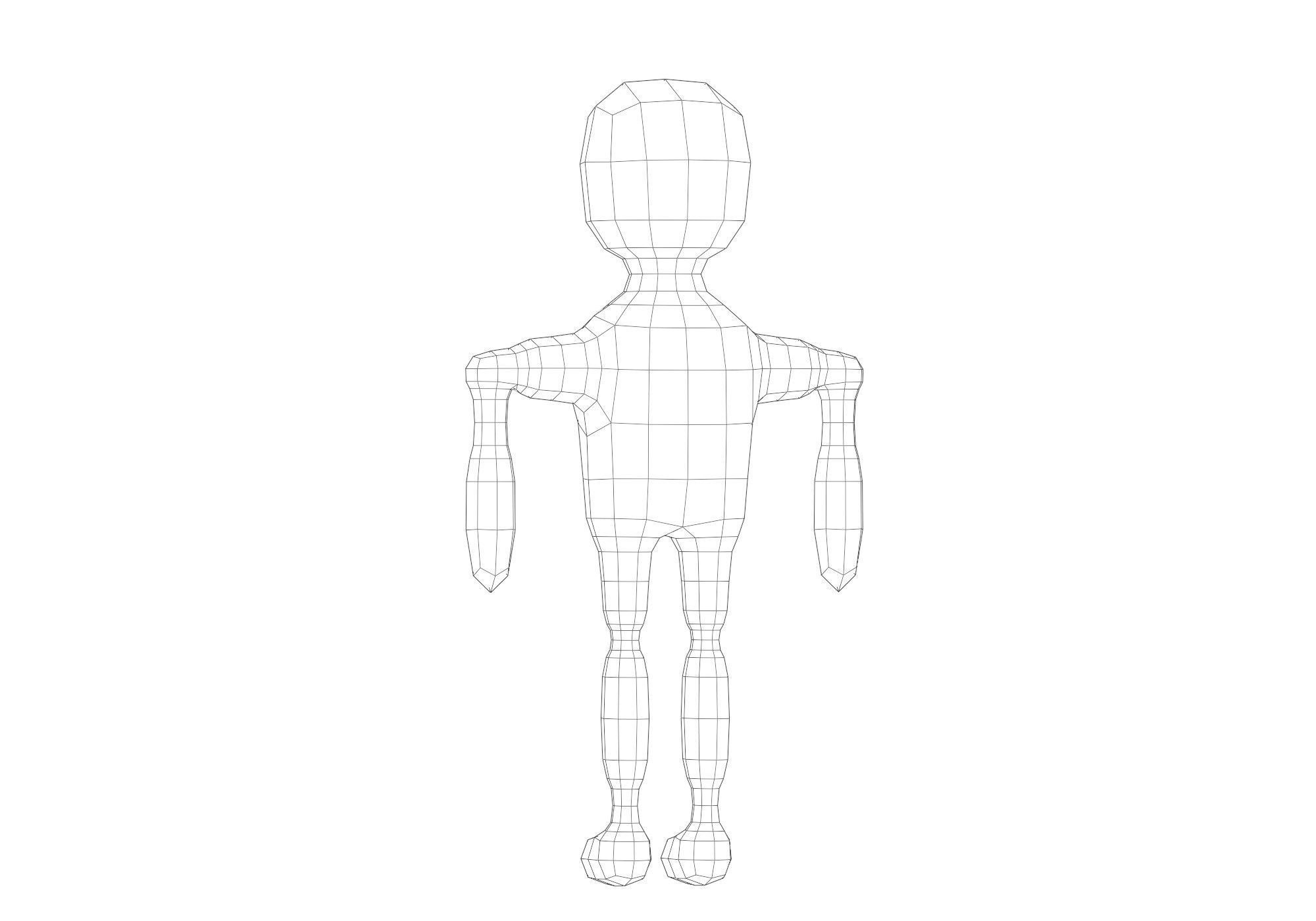 low poly robot  Low-poly 3D model_11