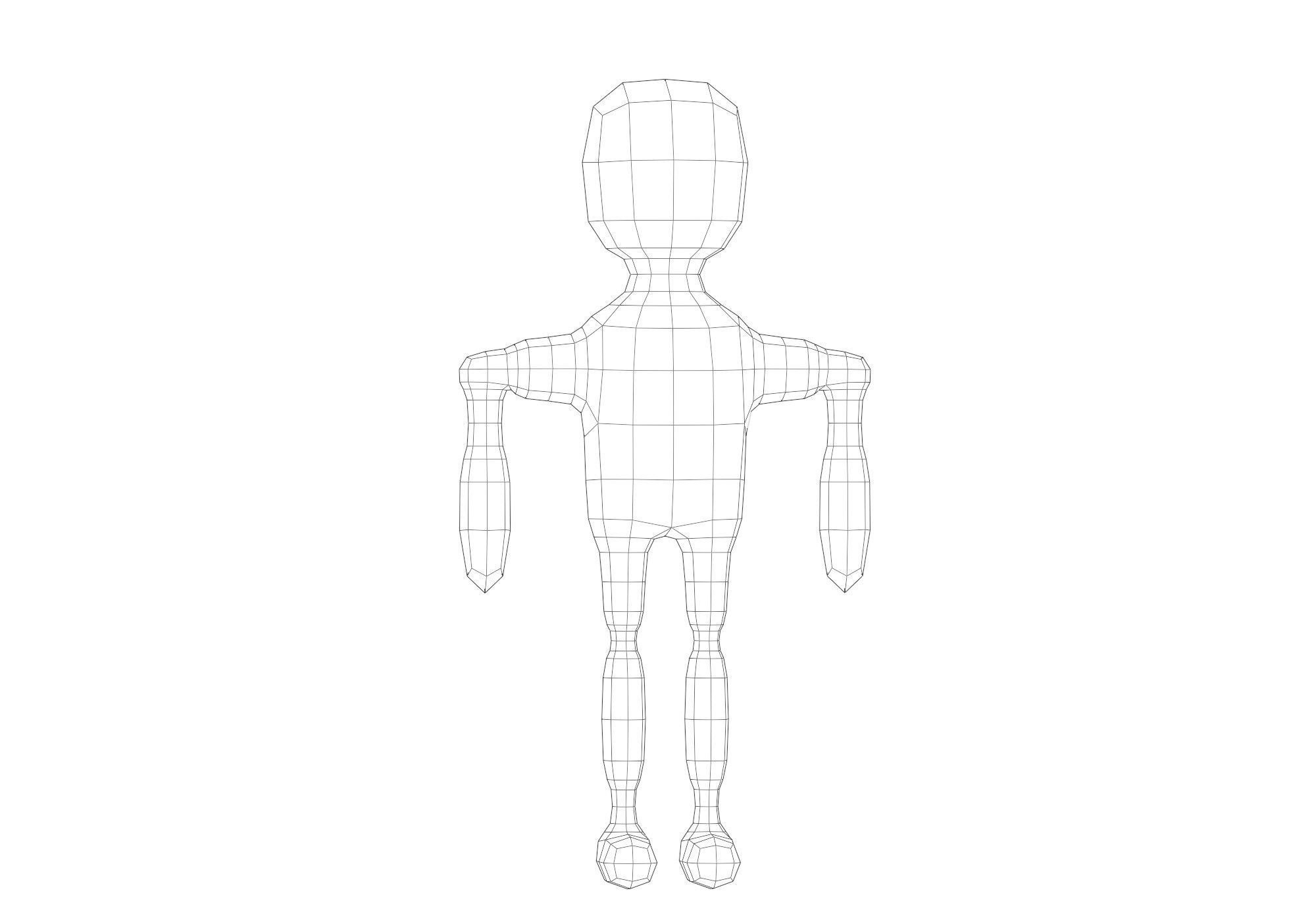 low poly robot  Low-poly 3D model_6