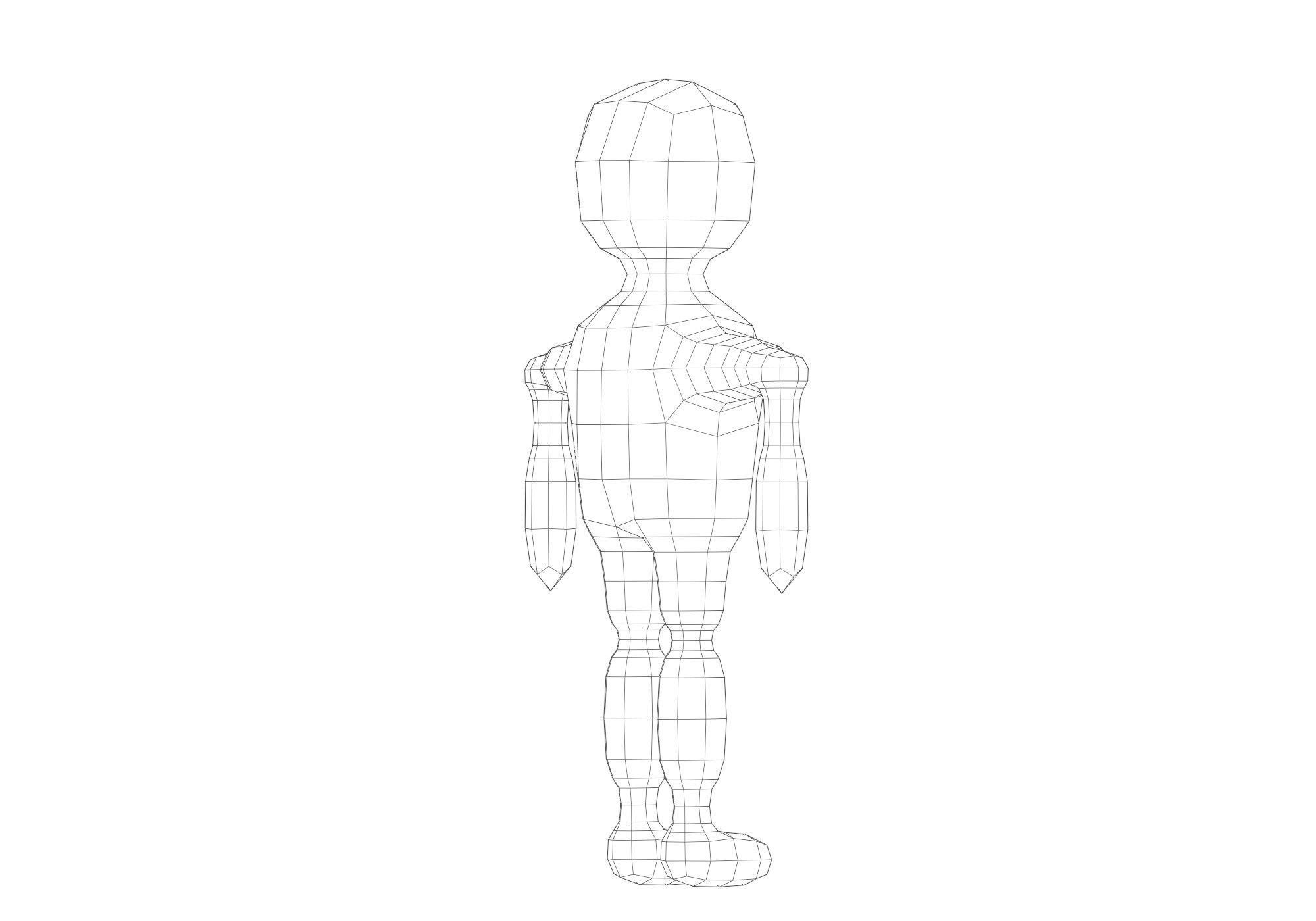 low poly robot  Low-poly 3D model_10