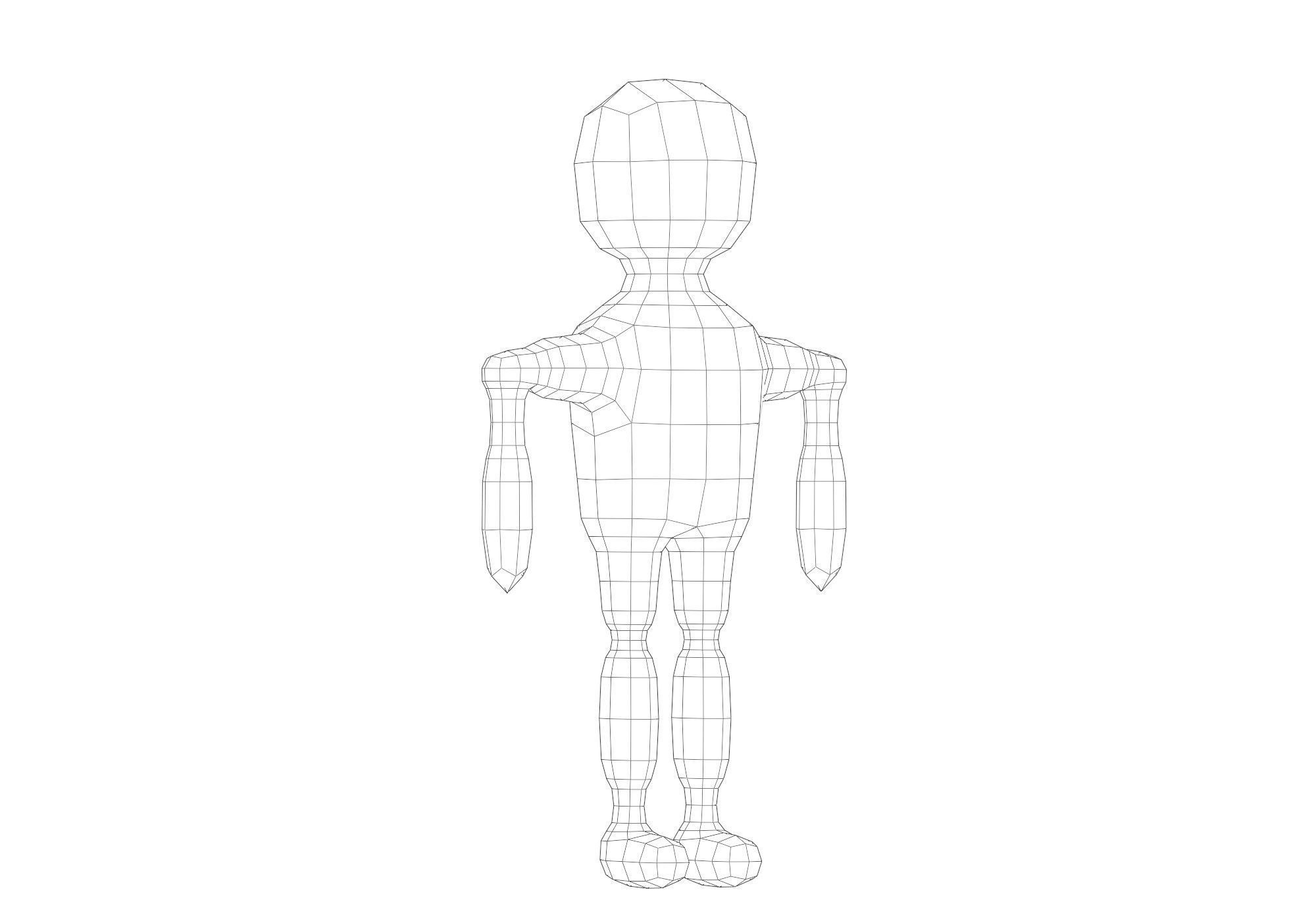 low poly robot  Low-poly 3D model_8