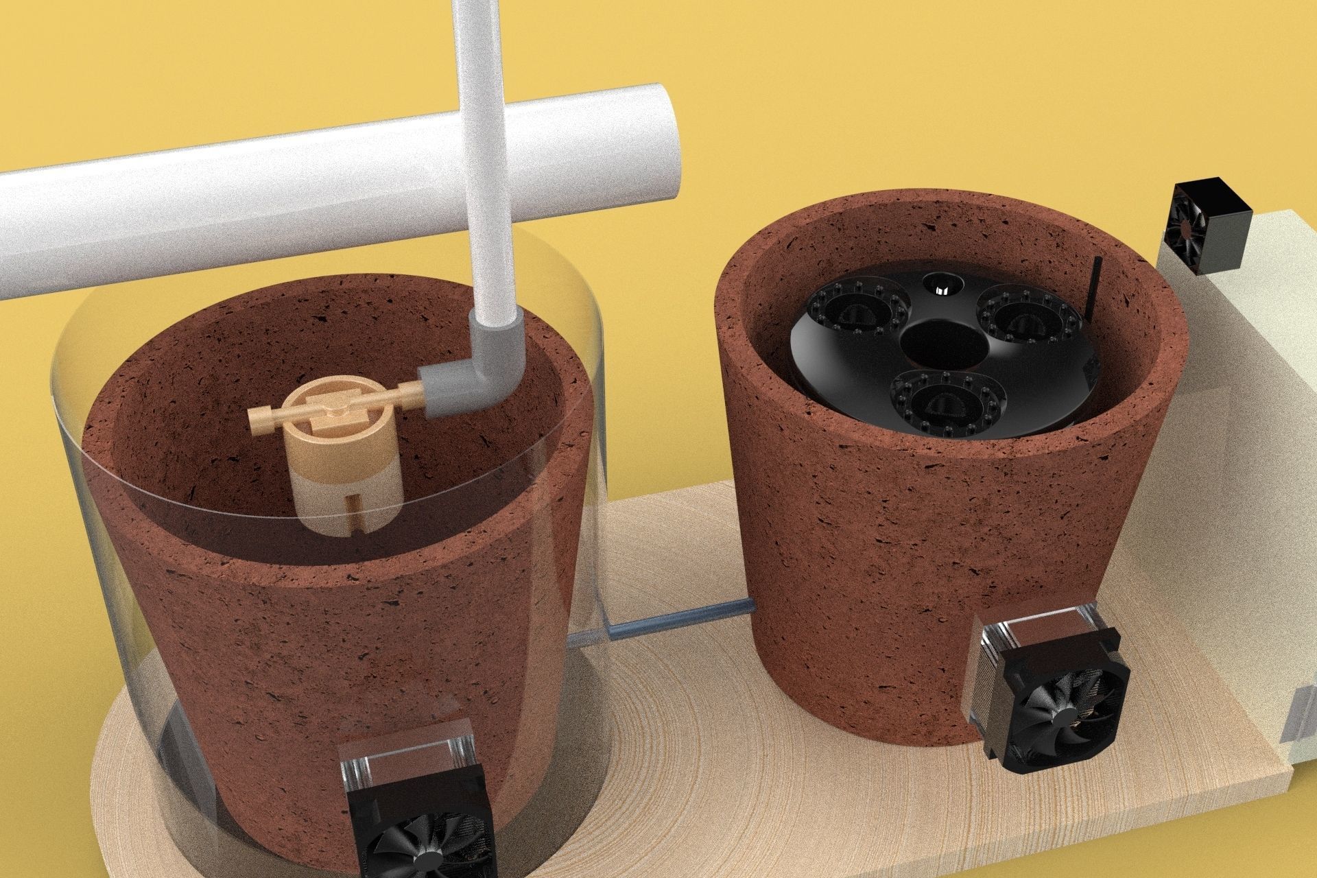 ULTRASONIC COOLING SYSTEM MIST HUMIDIFIER VAPORIZER FARM  3D model_2