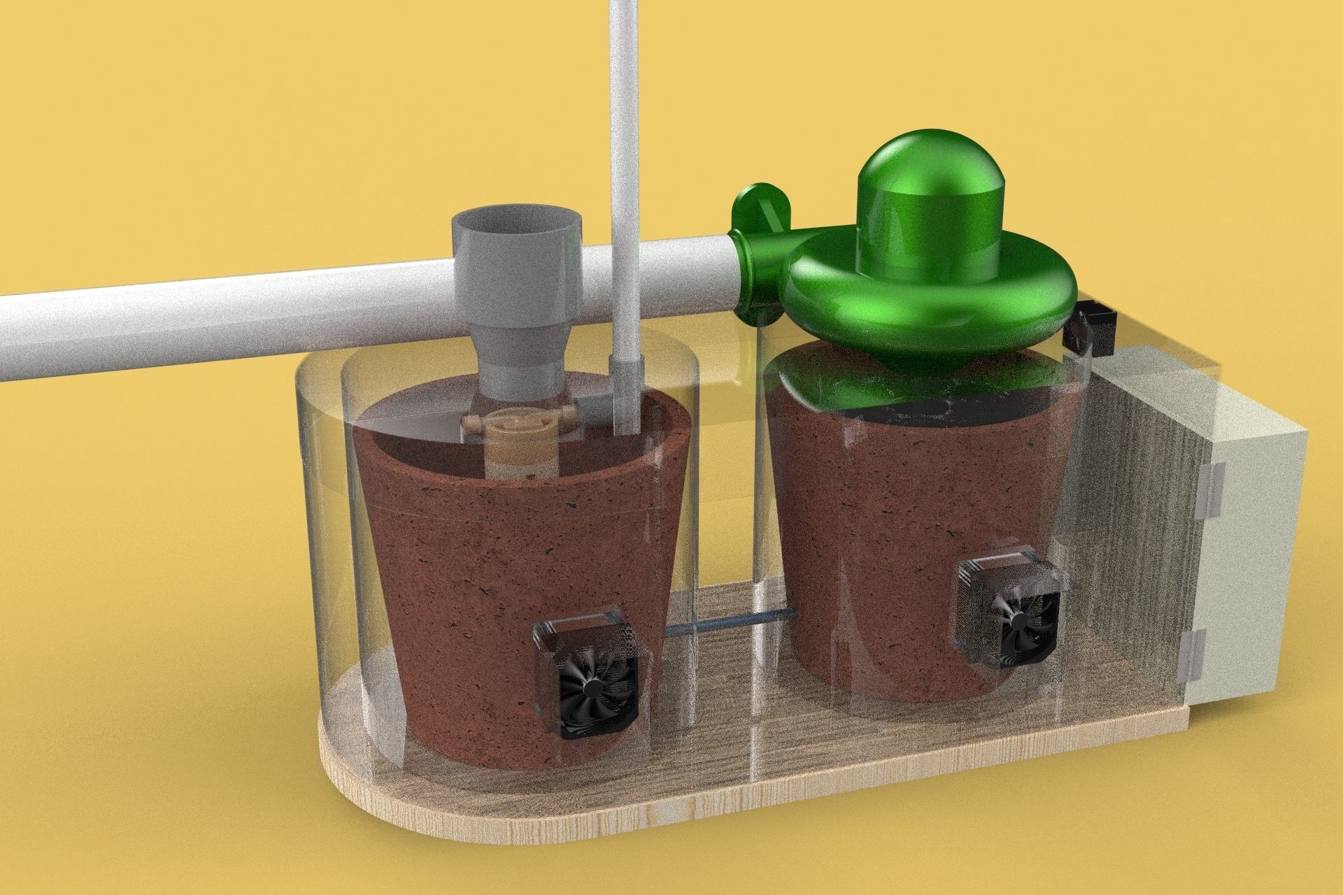 ULTRASONIC COOLING SYSTEM MIST HUMIDIFIER VAPORIZER FARM  3D model_8