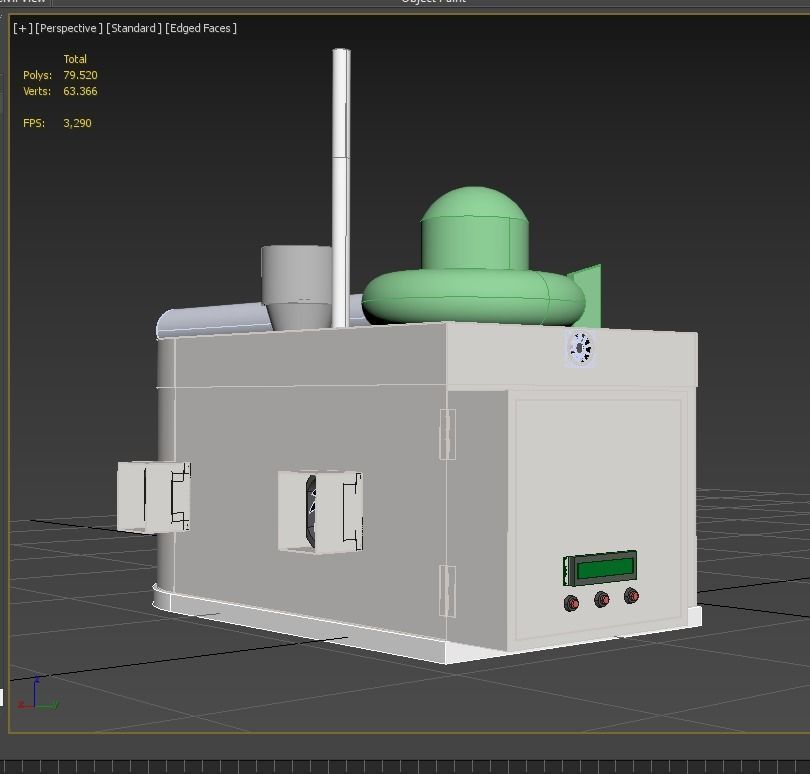 ULTRASONIC COOLING SYSTEM MIST HUMIDIFIER VAPORIZER FARM  3D model_10