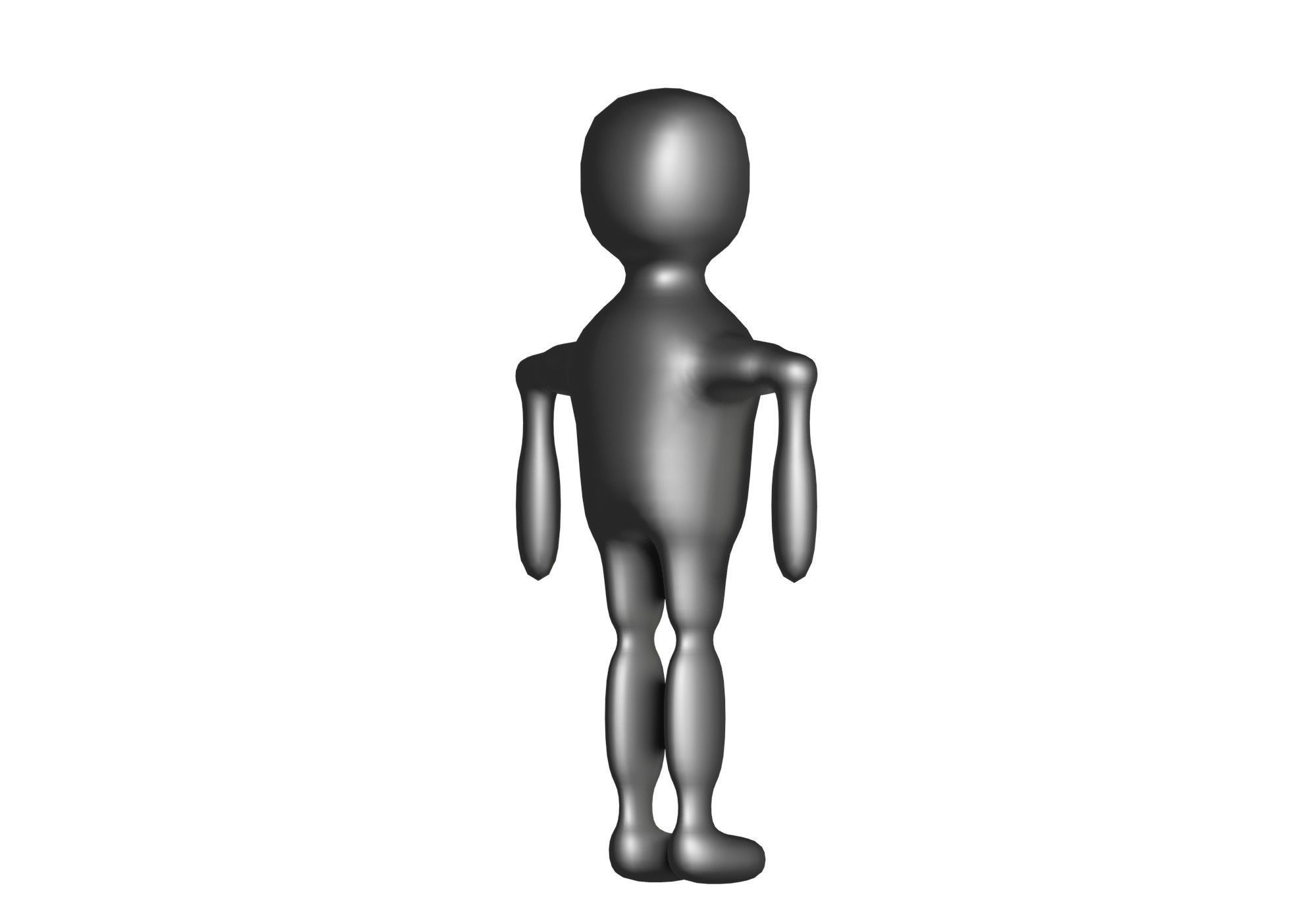 low poly robot Low-poly 3D model_3