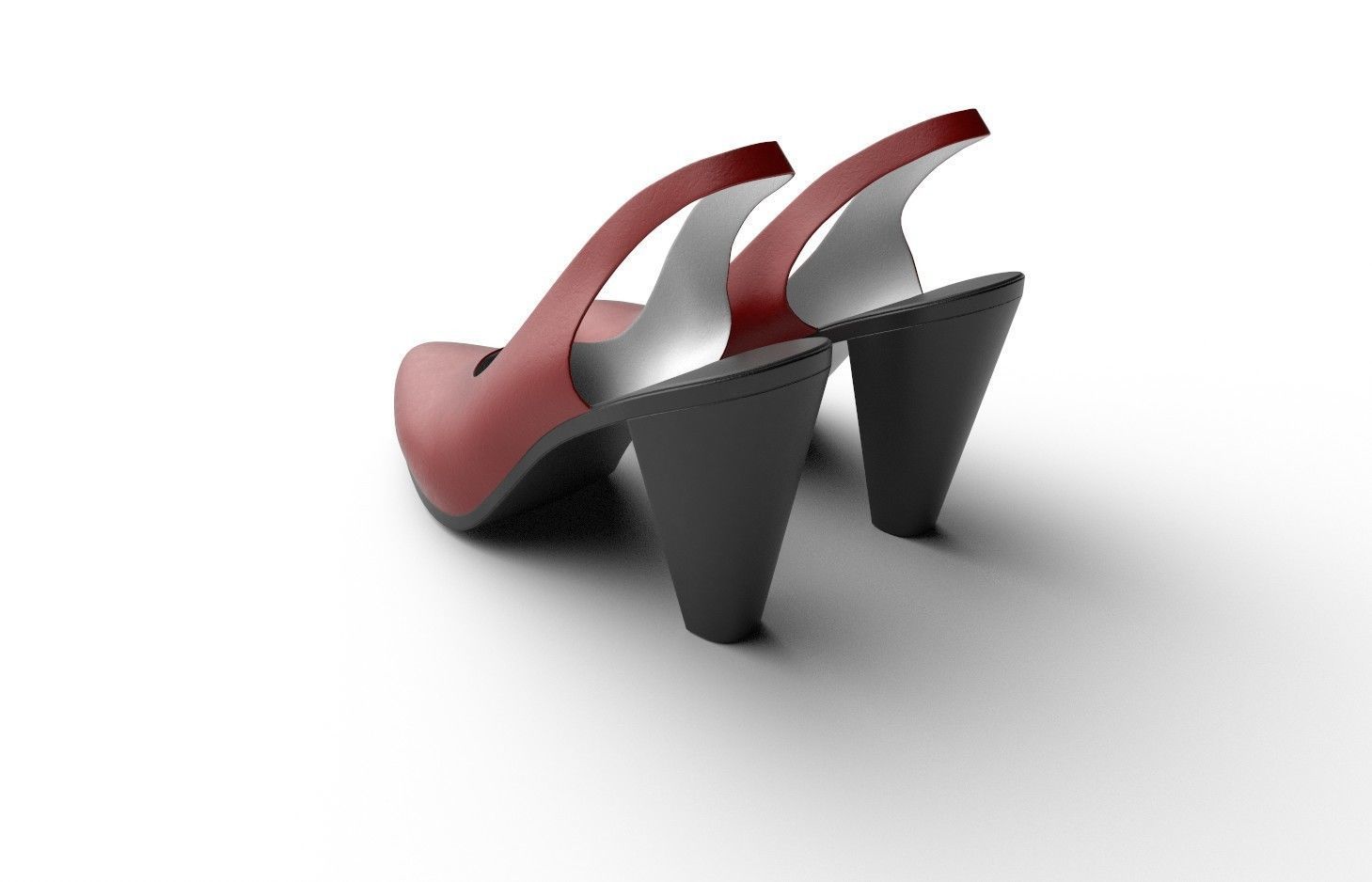 Women Shoes M05 Low-poly 3D model_5