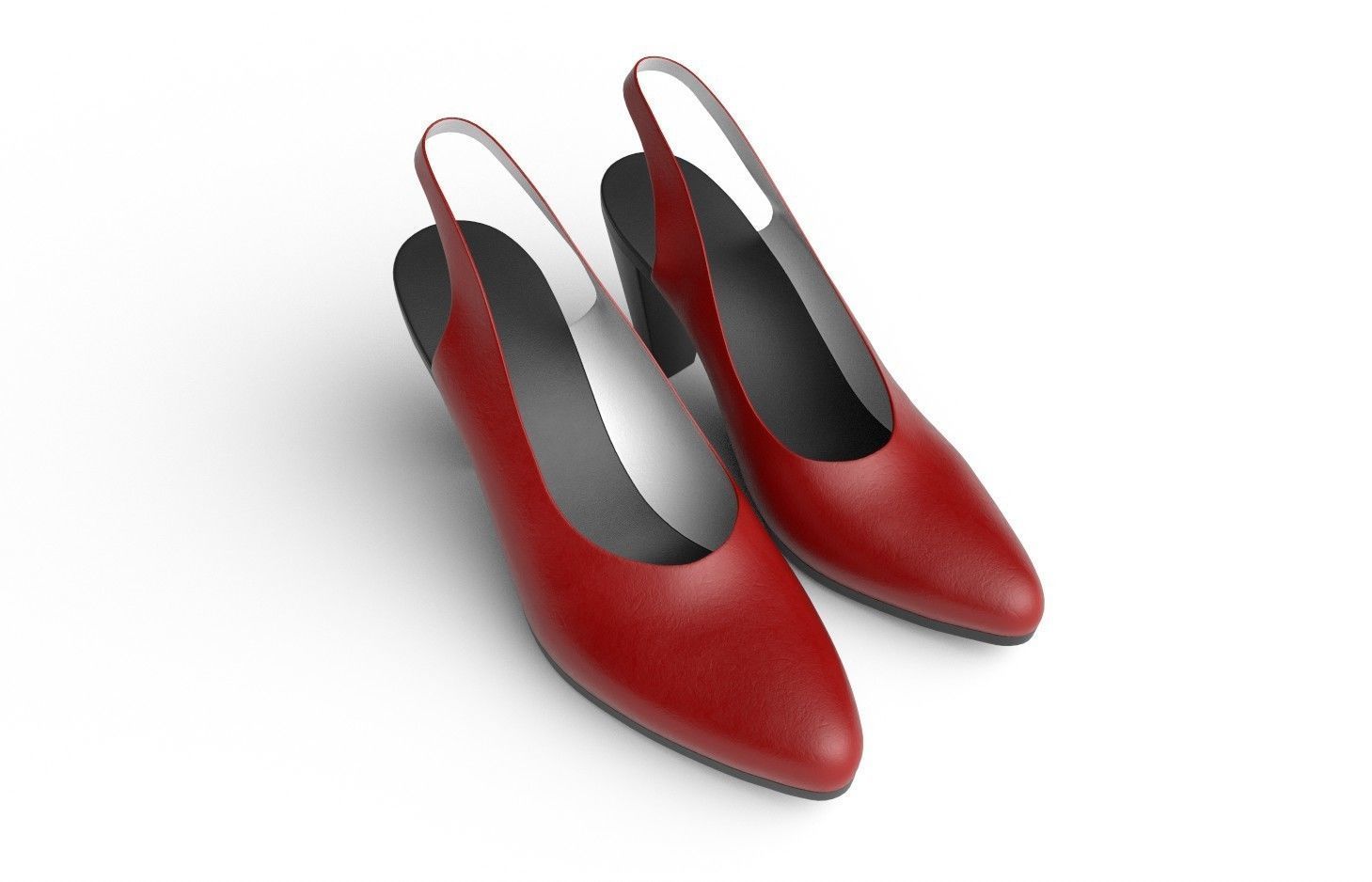 Women Shoes M05 Low-poly 3D model_3