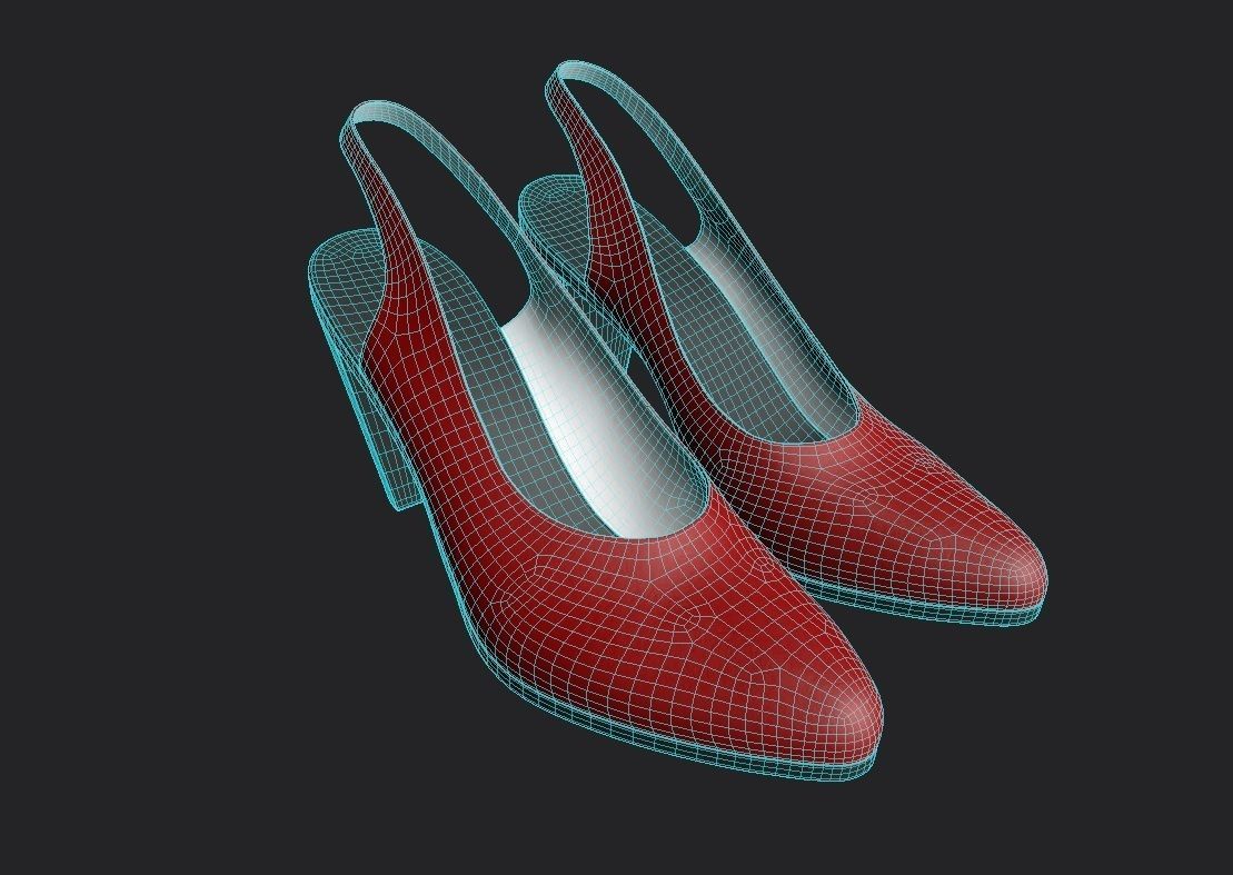 Women Shoes M05 Low-poly 3D model_1