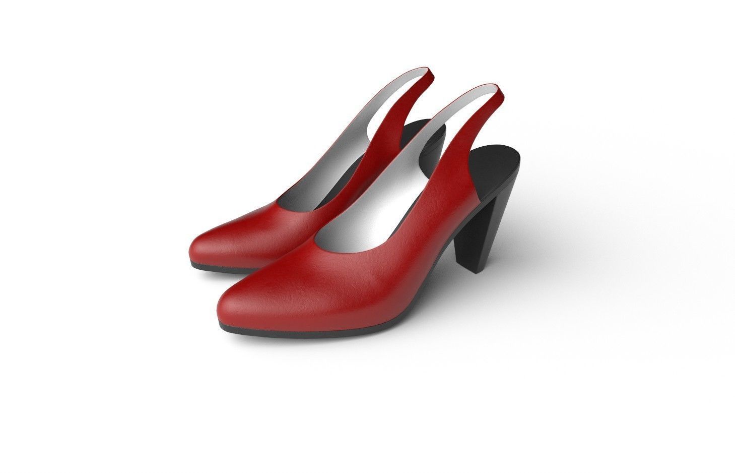 Women Shoes M05 Low-poly 3D model_4