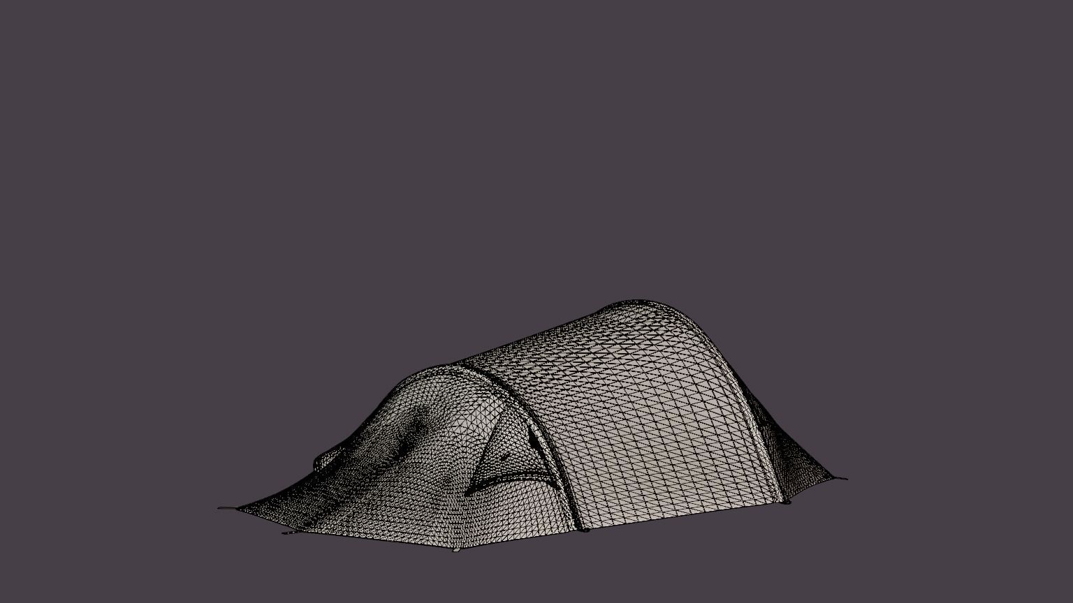Svartvassbu 3 Tent Low-poly 3D model_6
