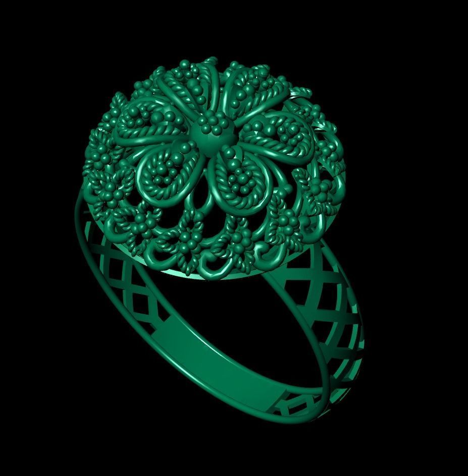 Gold Ring 34 3D print model_4