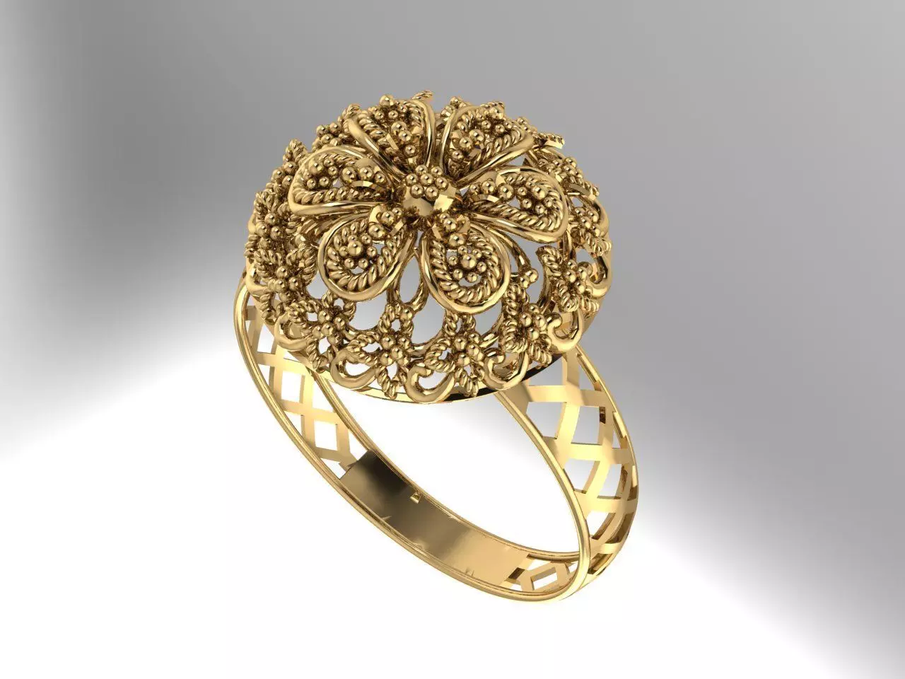 Gold Ring 34 3D print model_0