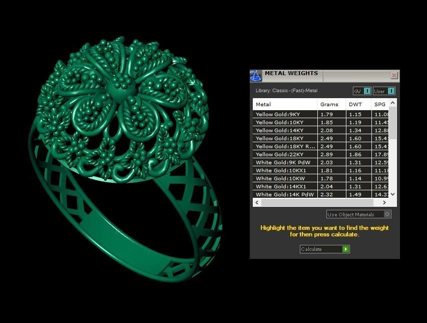 Gold Ring 34 3D print model_5