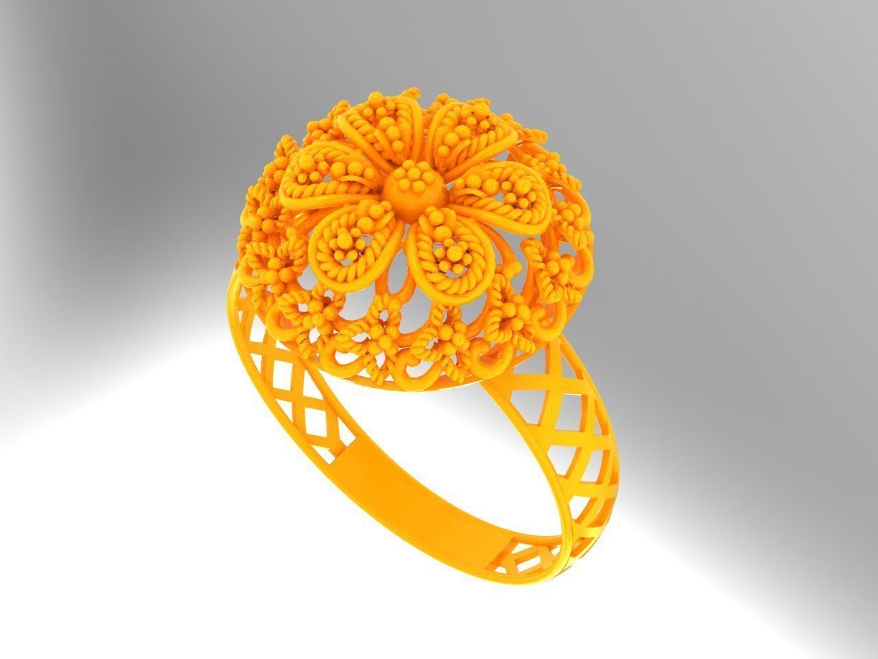 Gold Ring 34 3D print model_3