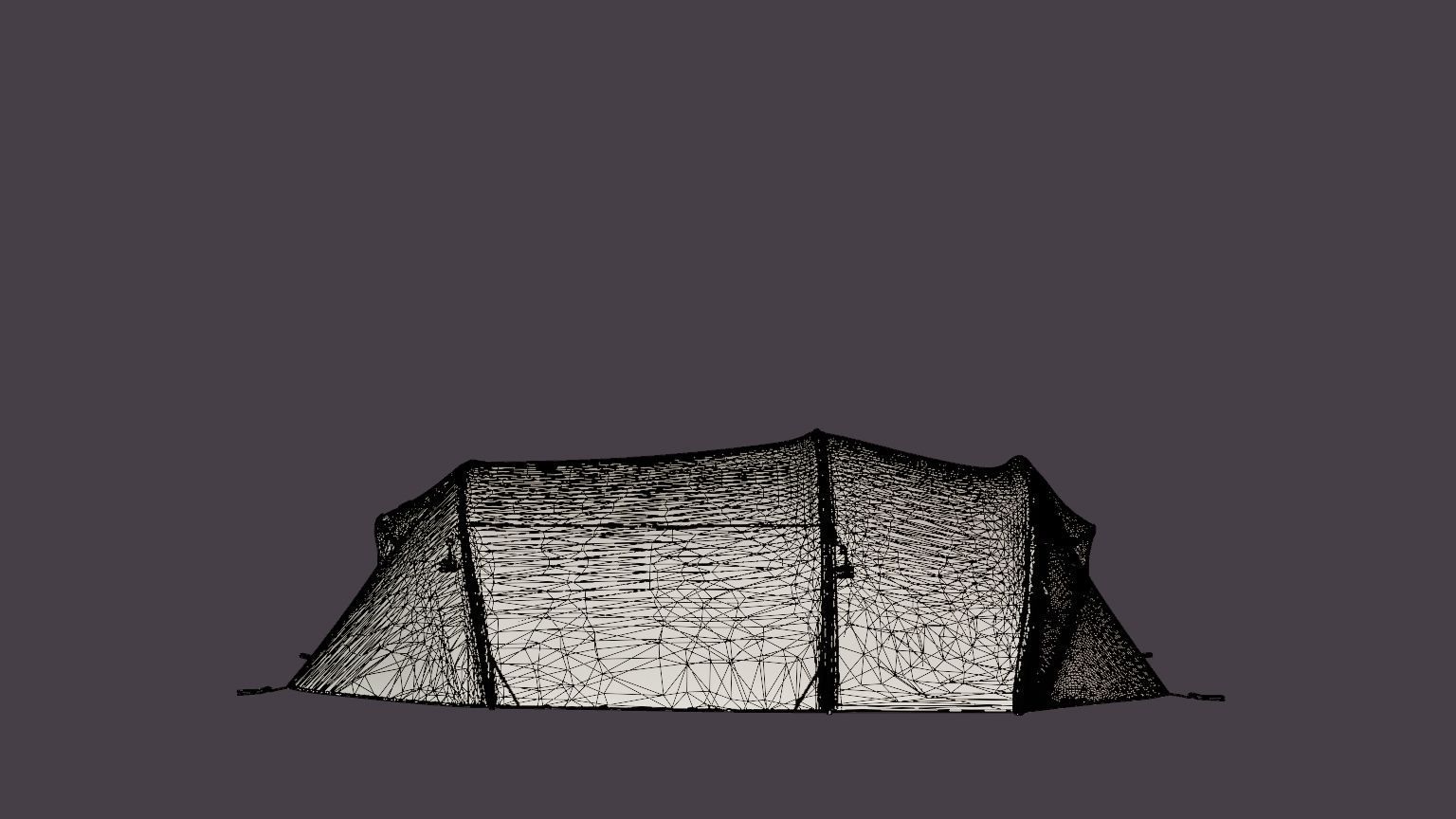 Breheimen 4 Camp Tent Low-poly 3D model_5