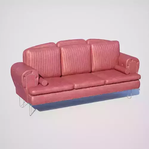 Red Retro Sofa