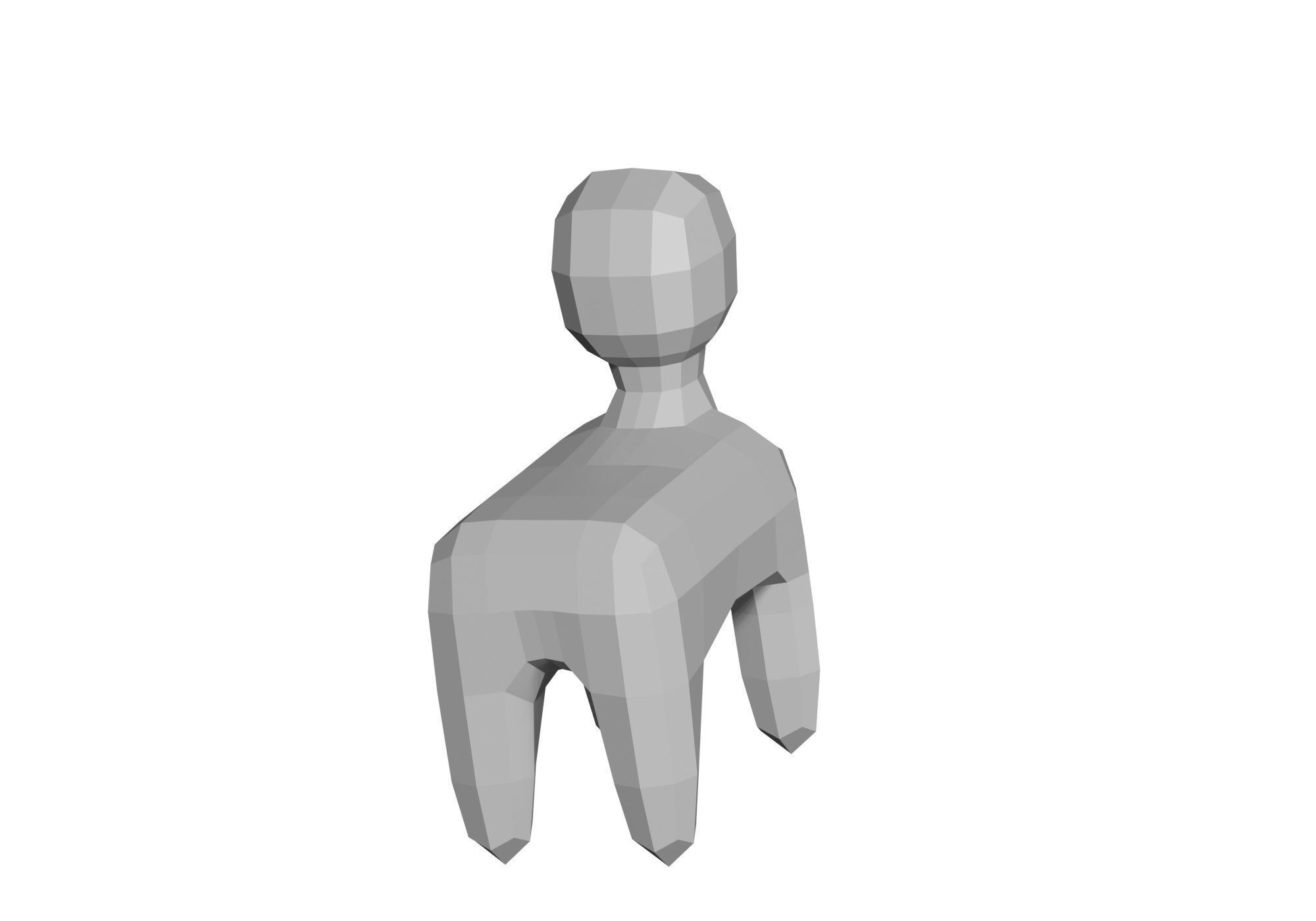 low poly animal Low-poly 3D model_5