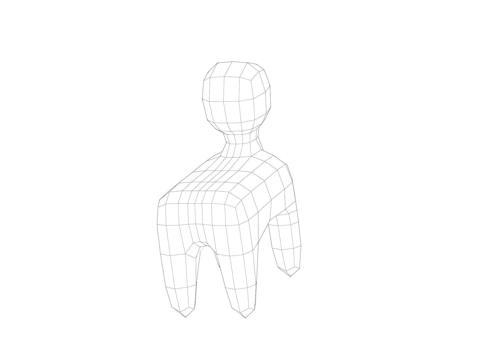 low poly animal Low-poly 3D model_11