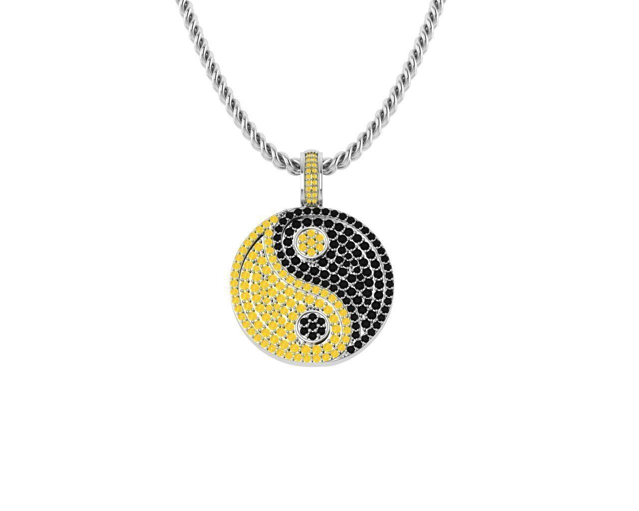 Yin Yang Pendants 3D print model_1