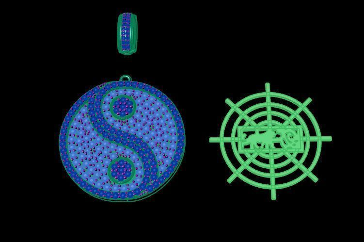 Yin Yang Pendants 3D print model_5