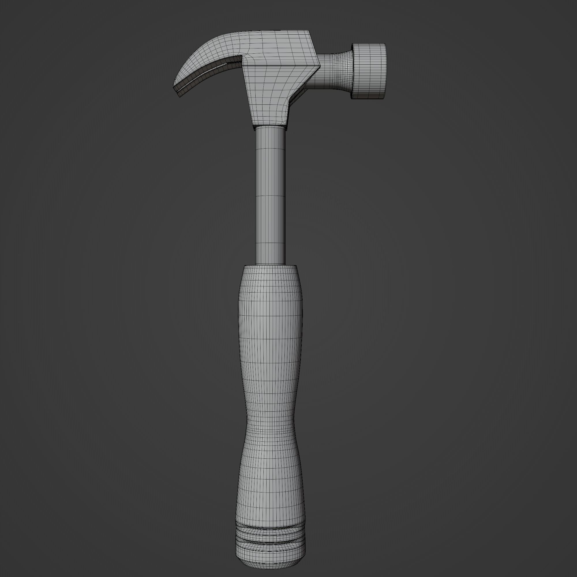 Hammer Low-poly 3D model_4