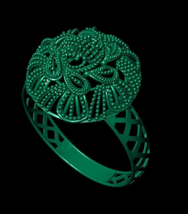 Gold Ring 35 3D print model_4