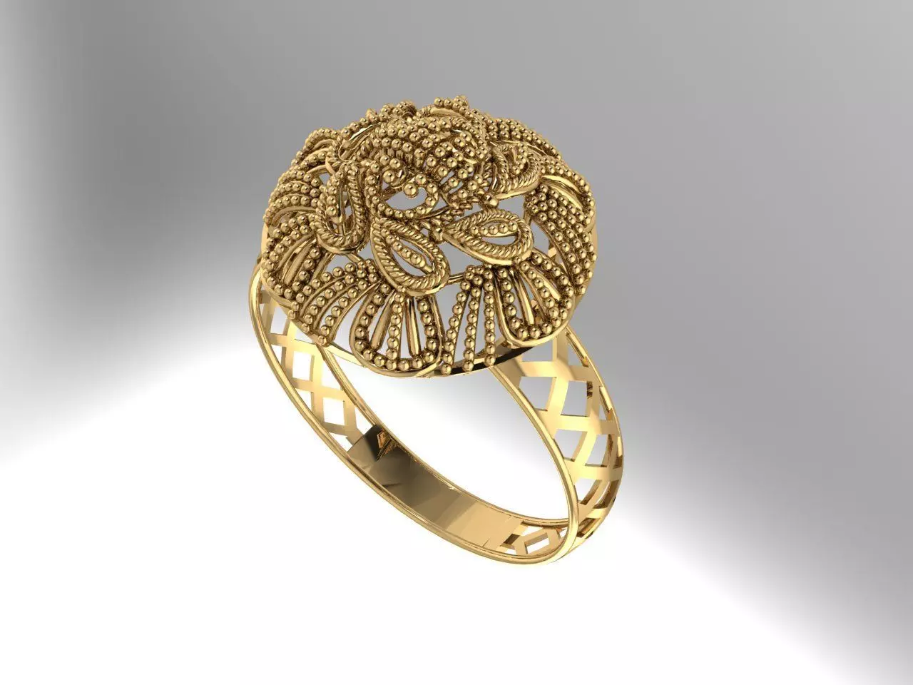 Gold Ring 35 3D print model_0