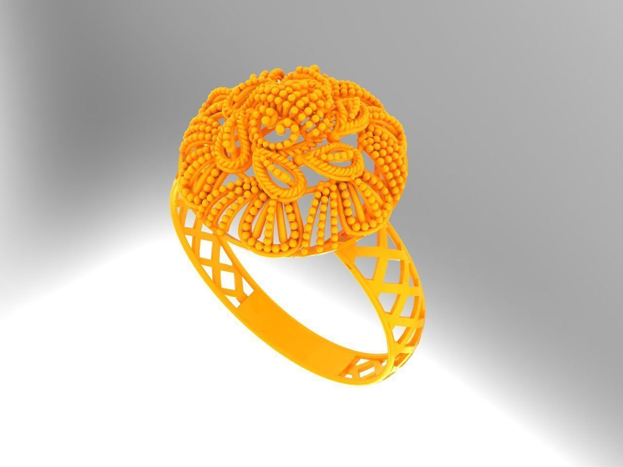 Gold Ring 35 3D print model_3