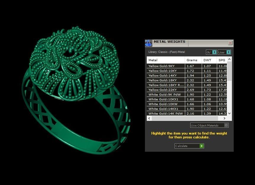 Gold Ring 35 3D print model_5