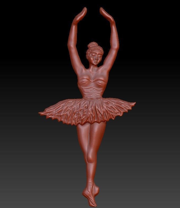 Ballerina Pendant 3D print model_14