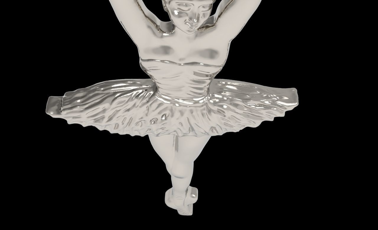 Ballerina Pendant 3D print model_4