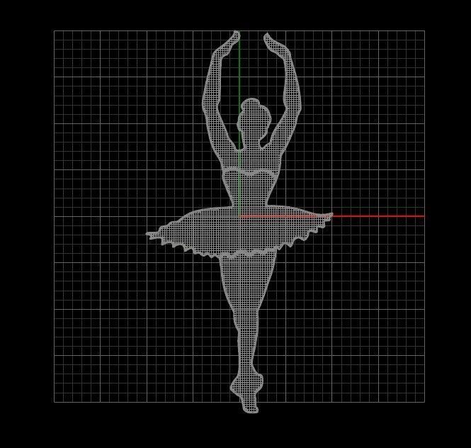 Ballerina Pendant 3D print model_10