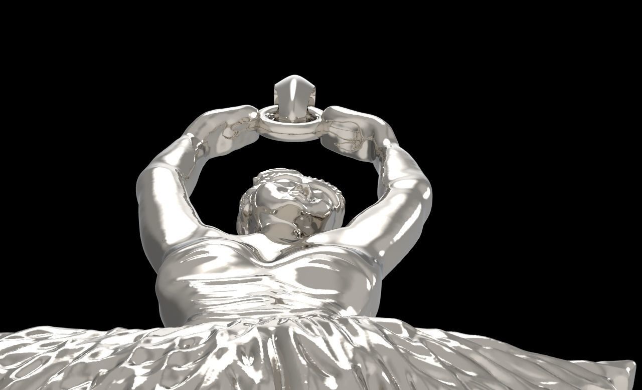 Ballerina Pendant 3D print model_1