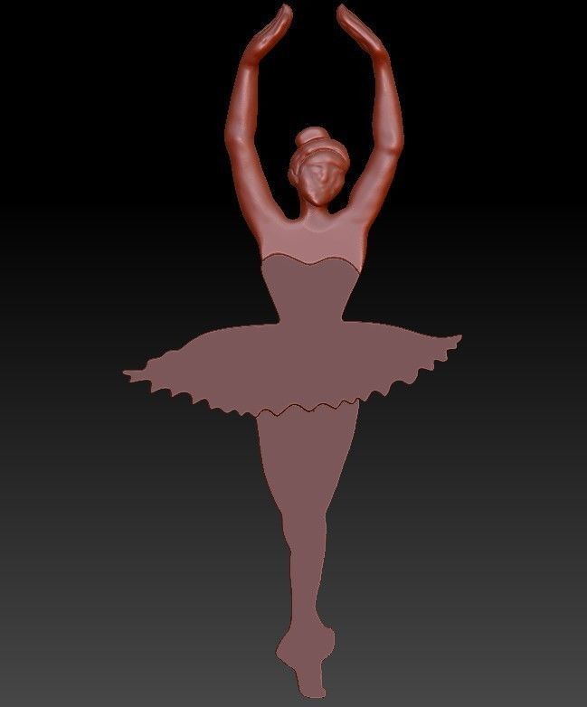 Ballerina Pendant 3D print model_12