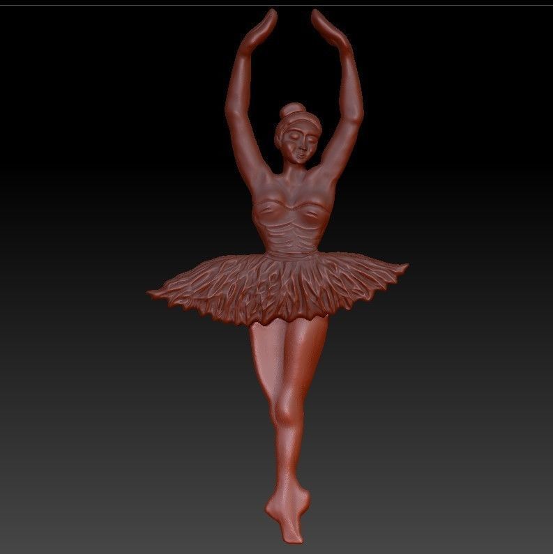 Ballerina Pendant 3D print model_13